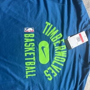 Nike Timberwolves Blue Basketball T-shirt